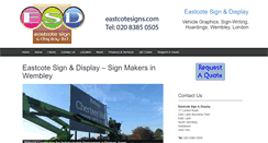Desktop Screenshot of eastcotesignanddisplay.co.uk